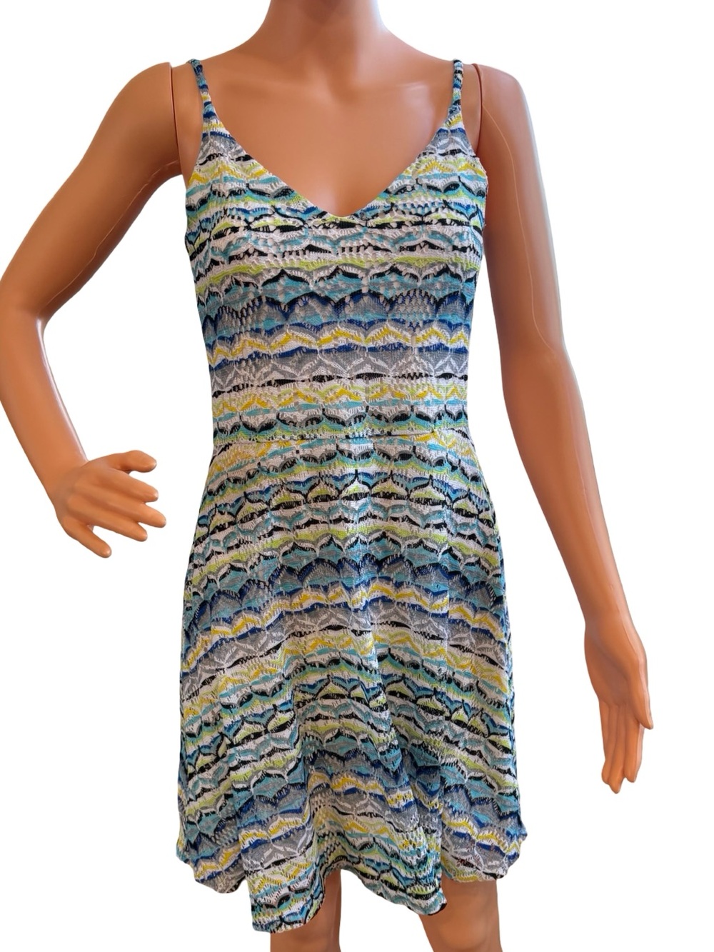 Aqua summer mini fit and flare dress